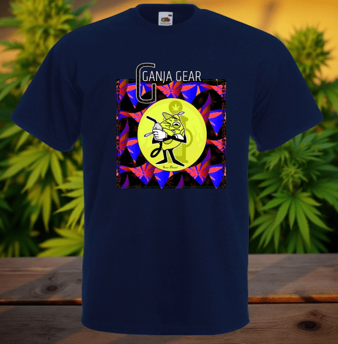 Navy blaues T-Shirt mit Anime Figur