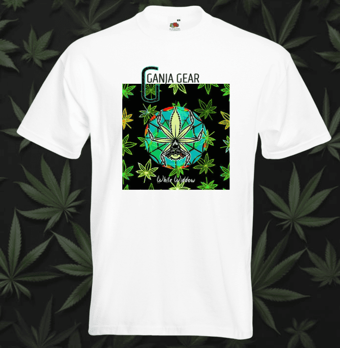 Weißes T-Shirt mit Spinnen Figur Anime