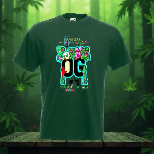 Grünes T-Shirt mit Zombie Anime Figur